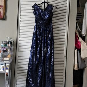 AnnaBride sequin bridesmaids dress